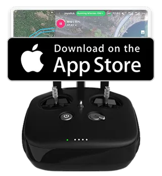 Control remoto DJI negro con antenas plegables (estilo Inspire / Matrice)
