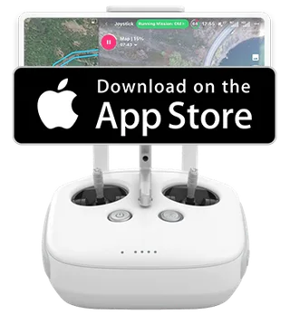 Control remoto DJI blanco con antenas plegables (estilo Phantom / Inspire)