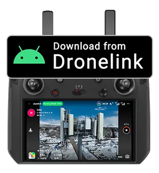 DJI Smart Controller: control remoto con pantalla integrada que muestra Dronelink
